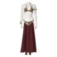 thumbnail image 4 of Disfraz de princesa Leia para cosplay, sujetador, falda, traje de esclava, traje sexy y zapatos para mujer, vestido de fiesta de Halloween, 4 of 5