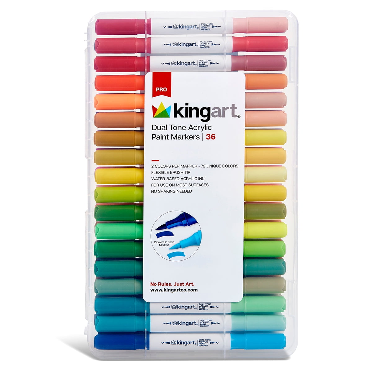 36 PC. TWIN-TIP ACRYLIC PAINT MARKERS