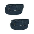 thumbnail image 1 of CTM®  Elastic Braided Belt with Covered Buckle (Pack of 2) (Men's), 1 of 3