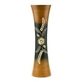 thumbnail image 1 of Delicate Daisy Flower Brown and Black Concaving Mango Tree Wood Vase, 1 of 8