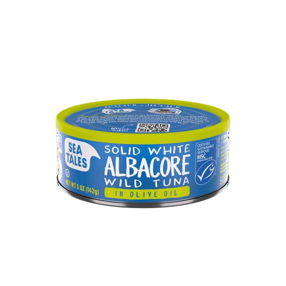 Sea Tales MSC Albacore Tuna in Olive Oil, Wild Caught, Non-GMO, 5 oz Can