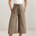 thumbnail image 2 of Comfy Pants for Women Women's Capri Pants Casual Point Pants With Drawstring For Everyday Wear Summer Bottoms For Men And Women Comfortable And Versatile Styling Options, 2 of 6
