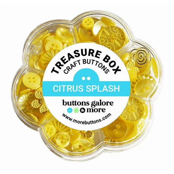 Buttons Galore Treasure Box-Citrus Splash