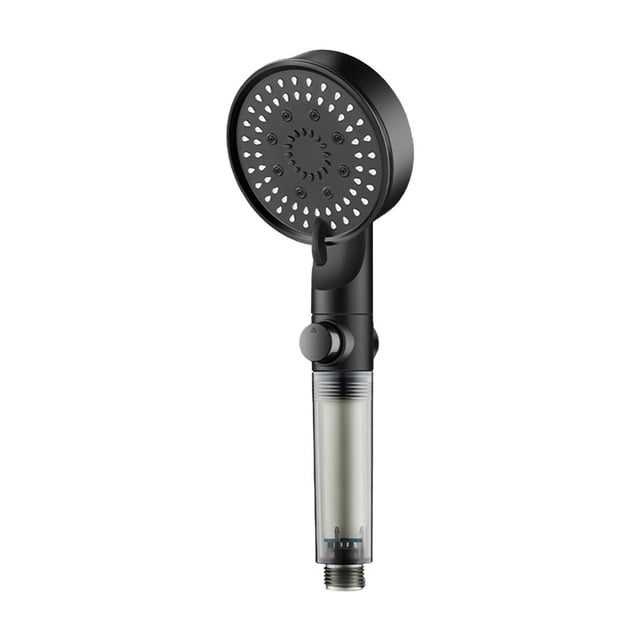 Shower Head with Filters Turbocharged, Shower Water Filter Large Volume, 5-Mode Adjustable Pressurized Shower Head for Family Bathroom