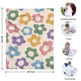 thumbnail image 4 of Colorful Daisy Flower Silhouette Pattern Blanket,Comfortable Soft Flannel Throw Blanket,All Season,Warm Lightweight Blankets for Sofa Bed Couch Living Room Chair,30"x40", 4 of 4