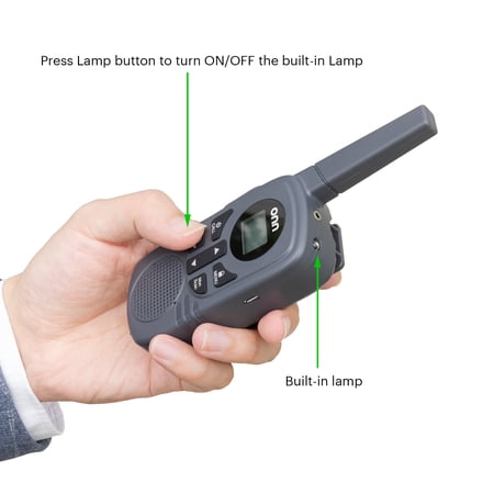 ONN TWO WAY RADIOS WITH LED LIGHT, 22 FRS CHANNELS AND 23 MILE RANGE WALKIE TALKIES, 3 COUNT