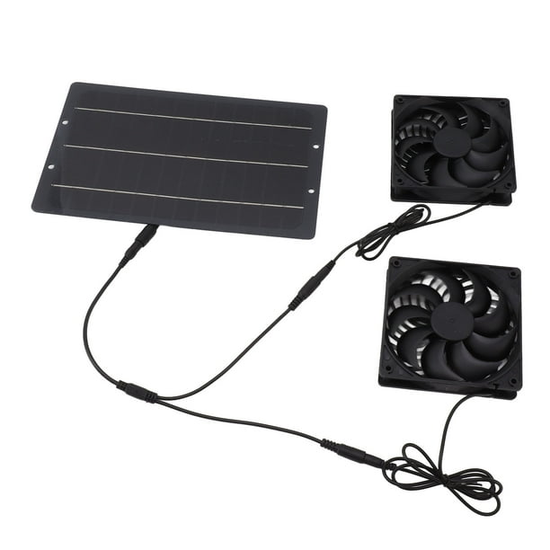 Ventilador solar para invernadero ventilador de escape dual con energía solar respetuoso con el medio ambiente silicio monocristalino ABS de 10 W para casas de mascotas ANGGREK Otros
