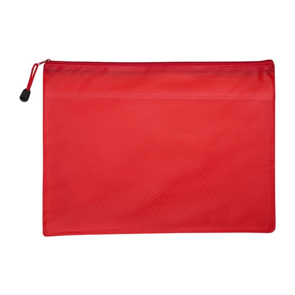 Mesh Zipper Pouches Bags,Mesh Bags with Zipper,Waterproof Mesh Zipper Bags,Multipurpose Travel Bags,Heavy-Duty Mesh Zipper Bags for Office Supplies,Toys,Cosmetics Travel Storage (A4 Red)