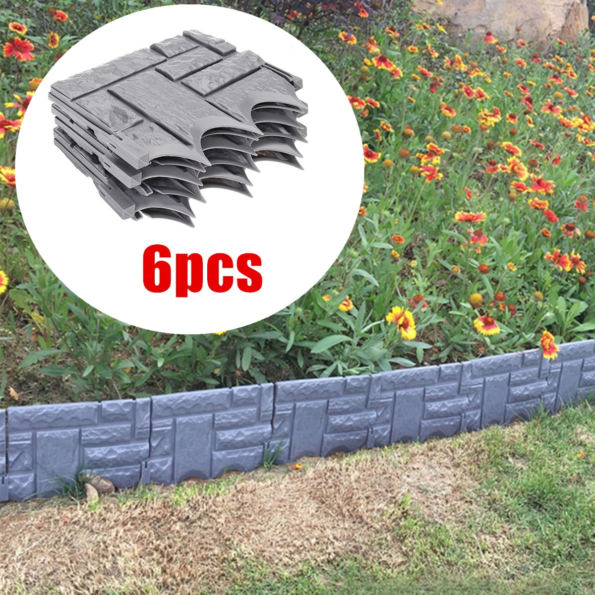 12X Garden Plastic Fence Picket Protective Guard Indoor Outdoor Edging Decor USA 
