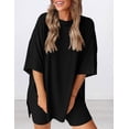 thumbnail image 3 of Set de salón de dos piezas PRETTYGARDEN para mujer 2025 negro XXL, 3 of 6