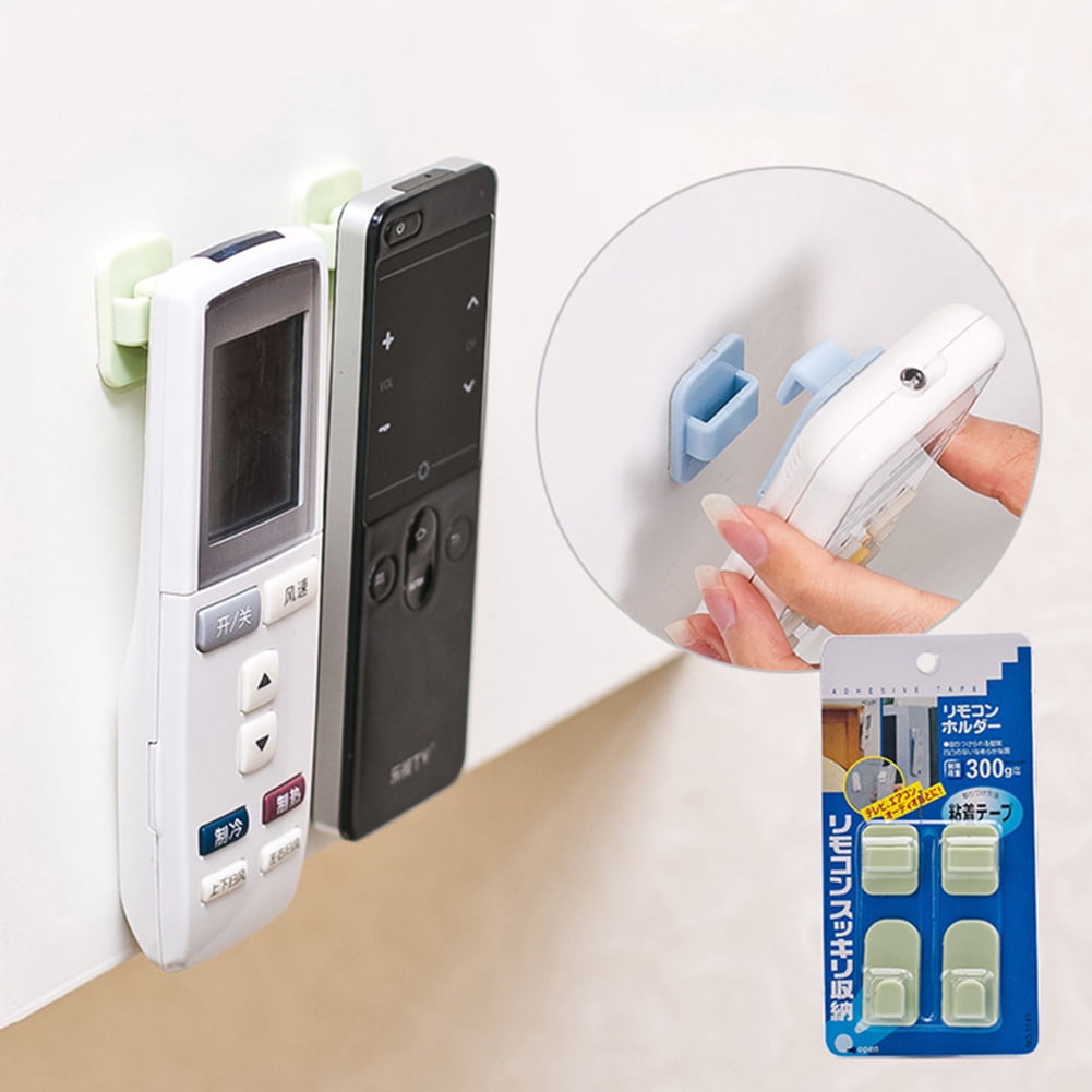 Details about   2Set TV Remote Control Air Conditioning Sticky Hooks Self Adhesive Hanger Holder 