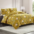 thumbnail image 2 of Ocleppo Bird Chinoiserie 3-Piece Comforter Set, Gold, Full/Queen, 2 of 7