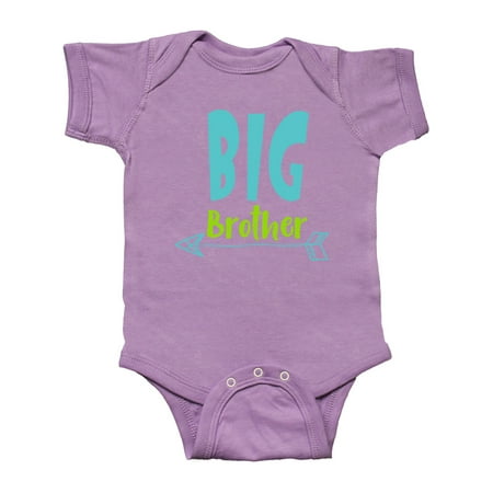 

Inktastic Big Brother Older Brother Arrow - Blue Green Gift Baby Boy Bodysuit