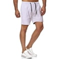 thumbnail image 2 of Nestiefly Men's Swim Trunks 5" Quick Dry Bathing Suit Workout Gym Shorts Sports Athletic Lightweight Short Pants with Pockets White 3XL, 2 of 5