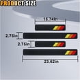 thumbnail image 2 of 4PCS Tri-Color Door Sill Protectors, Carbon Fiber Threshold Protection, Front/Rear Plate Step Guard, Anti-Scratch Entry Guard Sticker for Highlander Tacoma TRD 4Runner Rav4 (Red), 2 of 6