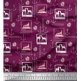 thumbnail image 1 of Soimoi Cotton Jersey Fabric Pencil,Anchor Hook & Deer Animal Decor Fabric Printed Yard 58 Inch Wide, 1 of 1