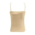 thumbnail image 4 of RMGVDSD Tank Top for Women Camisole With Built In Bra Spaghetti Strap Cami Tanks Basic Padded Layering Yoga Tops Stylish Tshirt Blouses, 4 of 5