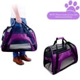 thumbnail image 5 of Yipa Soft Pet Carrier Airline Approved Soft Sided Pet Travel Carrying Handbag Under Seat Compatibility, Perfect for Cats and Small Dogs Breathable 4-Windows Design Purple Large Size, 5 of 6