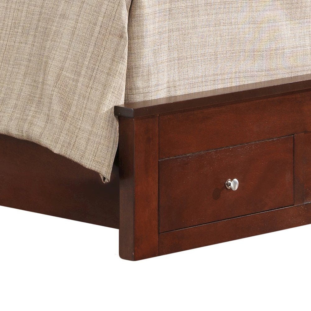 Glory Furniture Burlington Twin Storage Bed in Cherry Color