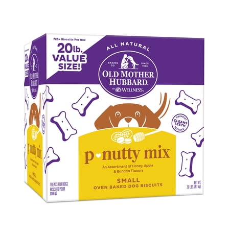 Old Mother Hubbard by Wellness P Nutty Assorted Mix Natural Small Biscuits Dog Treats  20 lb box