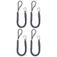 thumbnail image 1 of Cuerda de para barcos de 4 pies, cuerdas de atraque para PWC, Kayak, embarcaciones, pontones Rojo Negro Azul 4 piezas kusrkot Líneas de muelle de bungee, 1 of 8