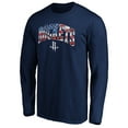 thumbnail image 2 of Men's Navy Houston Rockets Banner Wave Long Sleeve T-Shirt, 2 of 3
