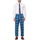 thumbnail image 2 of Pantalones de hombre INSPIRE CHIC de cuadros, corte regular, frente plano, elásticos, a rayas, 32 azul y negro, 2 of 7