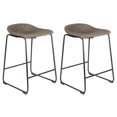 thumbnail image 1 of Bronte Living 26 inch Modern Leatherette Counter Stool with Rubber Protectors, Comfortable Footrest and Backless for Kitchen, Restaurant - Series Jacob - Set of 2, 1 of 7