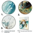 thumbnail image 3 of Designart Turtle With Glasses In The Ocean III Canvas Wall Art, 3 of 5