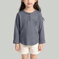 thumbnail image 2 of JFOPQVSM Toddler Long Sleeved Cotton T Shirt Trendy Loose Fit for Girls and Boys Base Layer All Year Round (2-14Y), 2 of 7