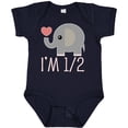 thumbnail image 3 of Inktastic Half Birthday Cute Elephant Girls Baby Bodysuit, 3 of 5