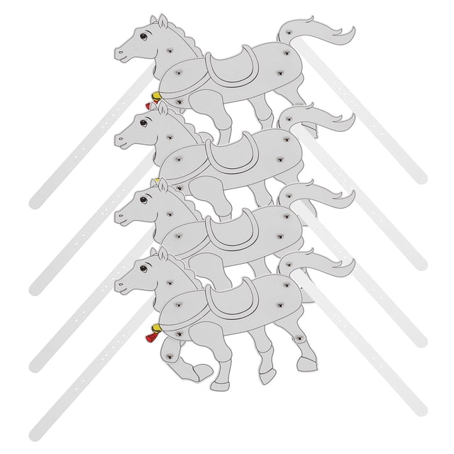4 Uds. De marionetas de sombra de caballo Diy, accesorios de silueta artesanales para marionetas chinas tradicionales, figuras de caballos, marioneta de caballo, artesanía de sombra
