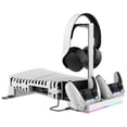 thumbnail image 1 of PS5 Slim Horizontal Stand with Cooling Fan & Dual Controller Charger - RGB Light Effects, Space-Saving Design for Disc & Digital Editions | PS5 Slim Accessories, 1 of 5