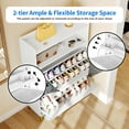 thumbnail image 4 of Dextrus Shoe Cabinet with 2 Flip Drawers, Modern Shoe Storage Organizer , Free Standing Shoe Rack, 4 of 6