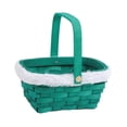 thumbnail image 3 of Cesta de regalo navideña, cesta de dulces, adorno multifuncional con asa para envolver Verde con embalaje, 3 of 9