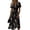 Black, variant on Womens Halloween Dresses Bone Moon V Neck Funny Dresses Witch Hat Pumpkin Short Sleeve Horror Midi Dresses, 2XL