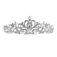 thumbnail image 1 of EeaseMX Delicada tiara con corona y diadema de cristal brillante para novia, fiesta de graduación (plata), 1 of 8