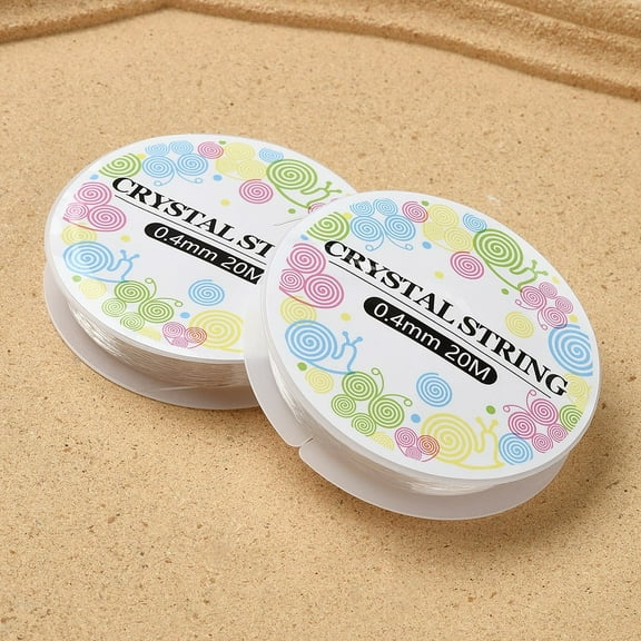 Round Elastic Crystal Thread Stretchy String Bead Cord for Beaded Jewelry Making Clear 0.4mm about 21.87 Yards(20m)/Roll