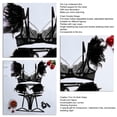 thumbnail image 3 of Conjunto de lencería de encaje con ribete de plumas, cadena con tiras, copa 3/4, sujetador con aros, bragas con liguero para luna de miel, 3 of 4
