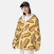 thumbnail image 3 of Fotbe Hot Dogs Chaqueta con Protección Solar UPF 50+ para Hombre y Mujer, Camisa con Capucha y Bolsillos-Large, 3 of 7