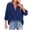 Dark Blue, variant on RYRJJ Womens Cotton Button Down Shirt Oversized Casual Long Sleeve Loose Fit Collared Linen Work Blouse Tops with Pocket(Black,S)
