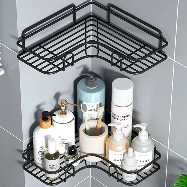 Organizador De Baño De 2 Niveles, Organizador De Estante De Maquillaje De Metal Negro Para Tocador Organizador De Cuidado De La Piel Organizador