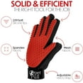 thumbnail image 2 of Pet Grooming Glove for Dogs & Cats - Massage & Deshedding Brush with 259 Silicone Tips - Pair of Efficient Pet Hair Remover Mitts for Long & Short Fur - Adjustable One Size Fits All, 2 of 7