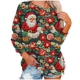thumbnail image 5 of jjayotai Christmas Sweatshirts for Women, Crew Neck Long Sleeve Xmas 3D Graphic Print Pullover Sweatshirt Holiday Party Shirts Black S, 5 of 7