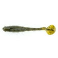 thumbnail image 3 of Ozark Trail 4" Shudder Swimmer, Green Pumpkin, 5 pieces Fishing Soft Baits, 3 of 6