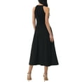 thumbnail image 3 of INSPIRE CHIC Women's Halter Neck Dresses Sleeveless Formal Cocktail Midi Dress 2XL Black, 3 of 6