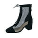 thumbnail image 1 of NECHOLOGY Botas Mujer Adulto Femenino Zapatos Botines para mujer Botas de mujer a juego de moda para mujer con botas con cremallera lateral (Black, 7.5), 1 of 2