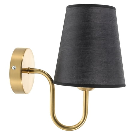 

Rustic Wall Lamp Column Stand Wall Sconce with Fabric Shade for Lighting