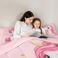 thumbnail image 5 of Castle Fairy Kawaii Unicorn 2Pcs Bedding Comforter Set,Bling Glitter Twin Comforter Sets,Kawaii Princess Breathable Bedding Set for Girls Kids Women,Microfiber Bedroom Decor, 5 of 8