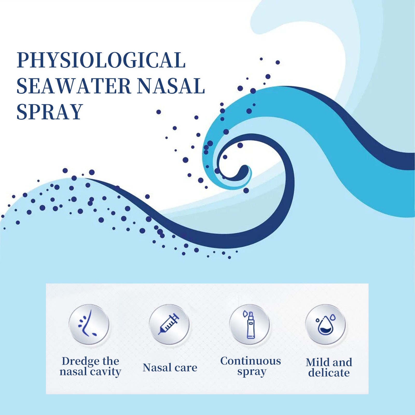 Saline Nasal Moisturizing Spray Seawater Nasal Spray Mitigate Nighttime Stuffiness Great For Air Travel Dry 30ML - image 5 of 6